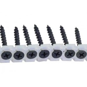 3.5x25 Gipsplaatschroeven Zwart op Band fijne draad (1000 stuks)