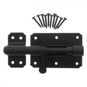 Plaatgrendel 100x70mm Blackline Zwart (1)