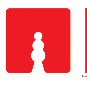 Uitvulplaatjes 3 mm rood (50)