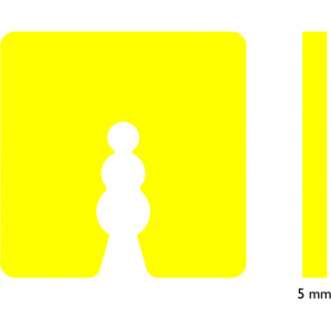 Uitvulplaatjes 5 mm geel (50)