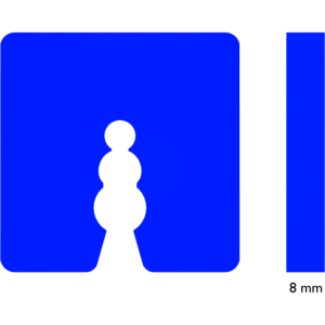 Uitvulplaatjes 8 mm blauw (25)